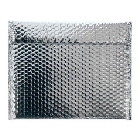 Box Packaging Glamour Bubble Mailers 13-3/4W x 11L Silver 48/Pack GBM1311S